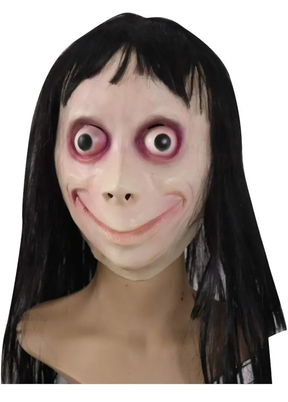 Adult & Teen Creepy Momo Mask With Color Changing Eyes